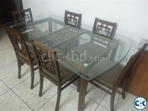 Glass dining table reasons to select glass top for your dining table glass top dining table. HATIL 6 Chair Dining Table | ClickBD