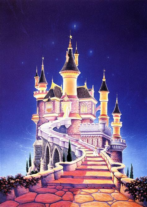 Castles And Chateaus By Randy Souders Disney Art Castle Illustration