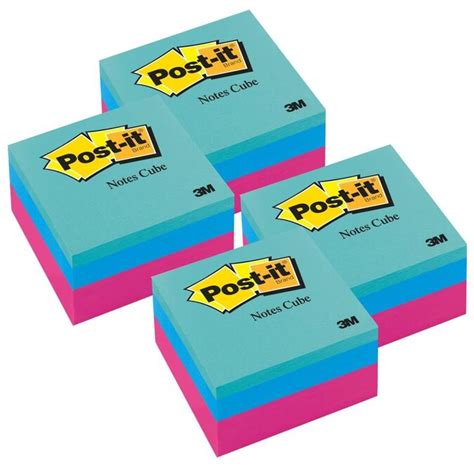 Post It Notes Cube Ultra Colors 3 In X 3 In Pack Of 4 In The