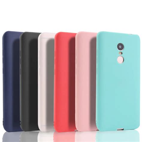 Soft Silicone Mobile Phone Case For Xiaomi Redmi Note 4x Solid Tpu