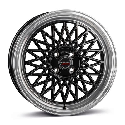 Borbet Wheel B 7x17 Et38 4x100 17 Inch Black Rim Polished