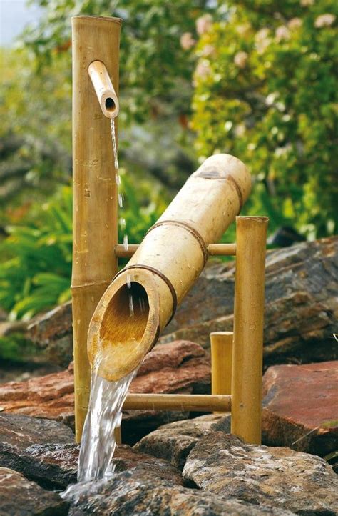 Bamboo Rocking Water Garden Fountain Choice Of 2 Sizes Etsy Bamboo