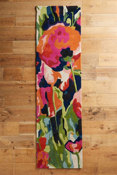 Brilliant Poppies Rug Poppy Rug Poppies Abstract Flowers