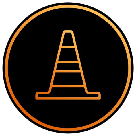 This vlc media player icon is in flat style available to download as png, svg, ai, eps, or base64 file is part of vlc icons family. App, cone, film, player, program, video, vlc icon