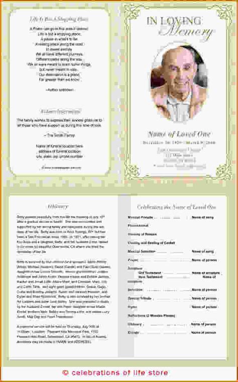 printable funeral programs  search engine  searchcom