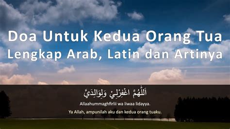 Doa Untuk Kedua Orang Tua Jamak - Dakwah Islami