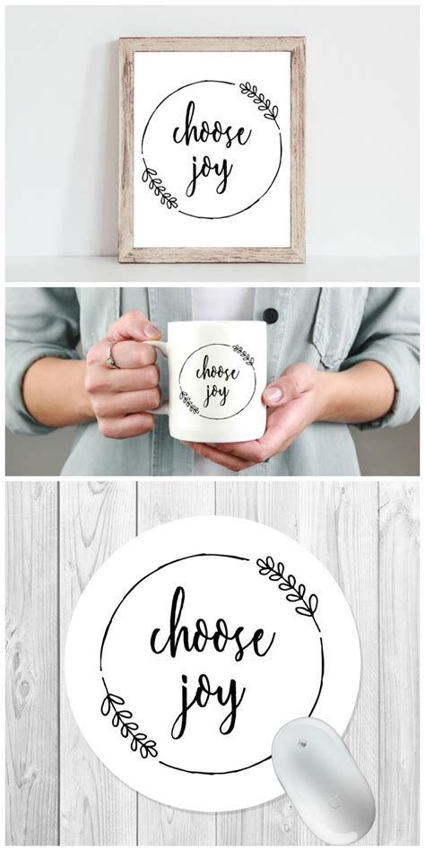 Choose Joy Printable Mug And Mousepad Choose Joy Printable Choose