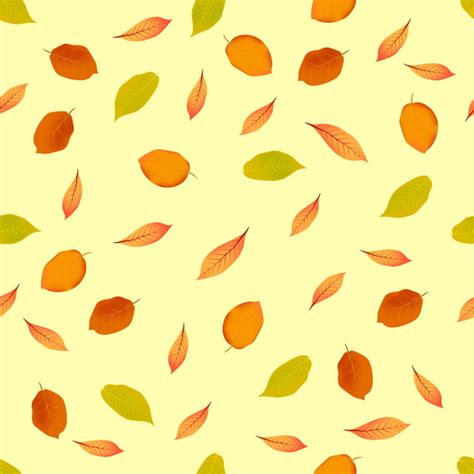 Autumn Leaf Fall Vector Design Images Autumn Seamless Pattern With