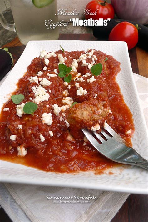 Prepare only enough eggplant for one blanching round at a time, as it will go brown otherwise. Eggplant 101 & {Meatless} Greek Eggplant "Meatballs" | Sumptuous Spoonfuls