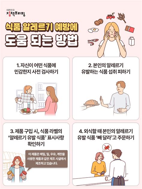 식품 알레르기 대체식품·예방법