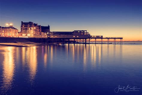Janet Baxter Photography Aberystwyth Pier And Beach At Night