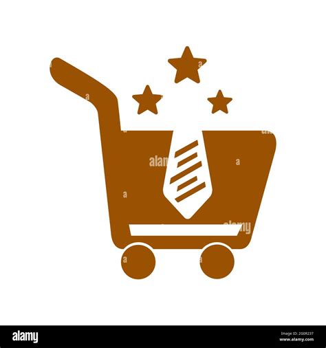 Star Seller E Commerce Cart Or Basket Icon And Vector Logo Stock Vector