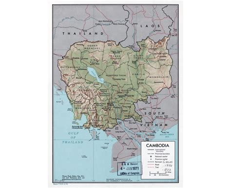 Large Detailed Political And Administrative Map Of Cambodia With Roads