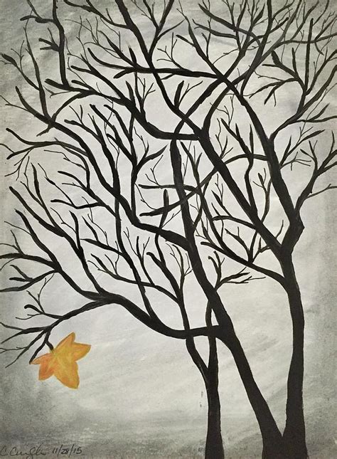 The Last Leaf Drawing By Celeste Cunningham Pixels