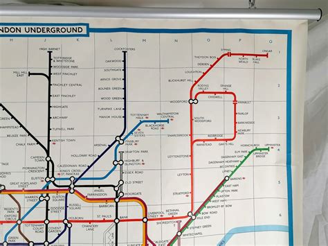 1956 London Underground Station Map Quad Royal By Hc Beck Iconic