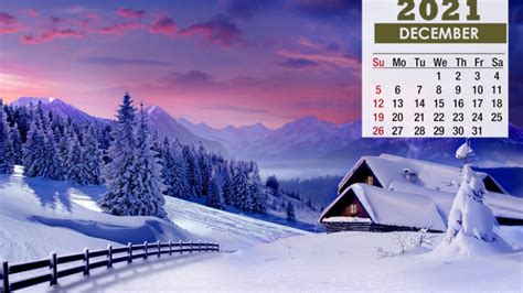 december  calendar winter nature wallpaper  baltana