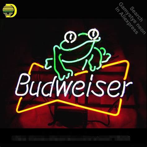 Neon Sign For Budweiser Frog Neon Bulb Sign Neon Lights Sign Glass Tube