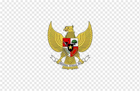 Gold And Multicolored Logo Sticker National Emblem Of Indonesia