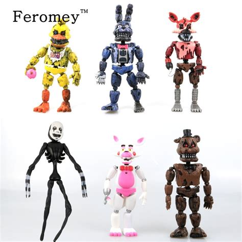 New 6pcsset Five Nights At Freddys Action Figure Toys Fnaf Chica