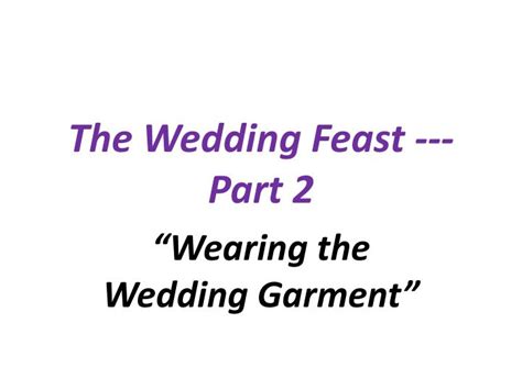 Ppt The Wedding Feast Part 2 Powerpoint Presentation Free