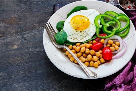 Healthy Breakfast Plate Stock Photo Containing Breakfast And Bowl