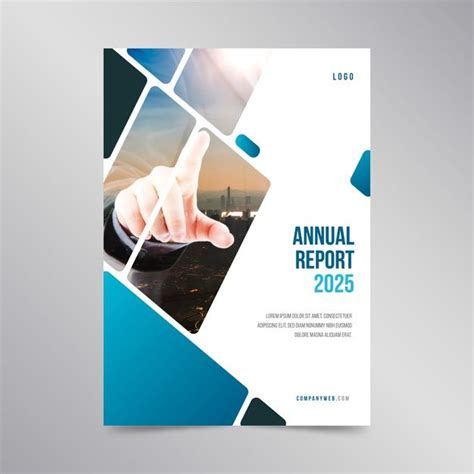 Premium Vector Annual Report Template Design With Photo Informe