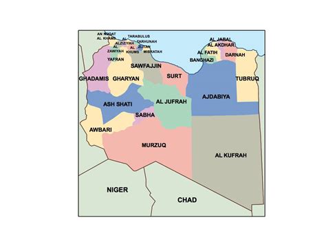 Libya Presentation Map Vector World Maps