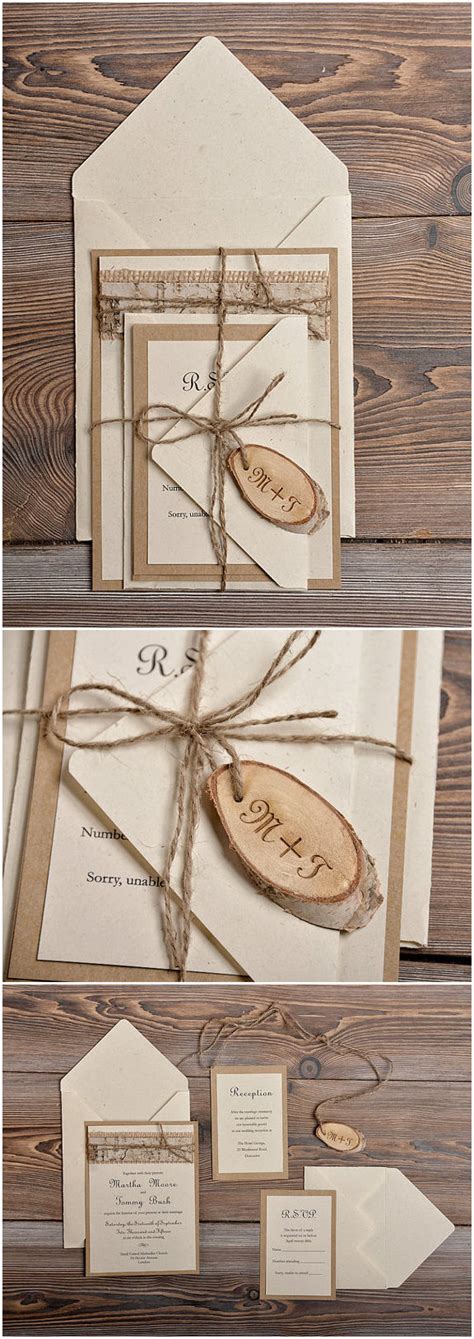 I was responsible for designing, printing, cutting, and shipping 250 sets. Top 10 Rustic Wedding Invitations to WOW Your Guests ...