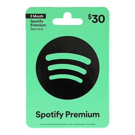 Spotify 30 T Card 1 Each Shoprite