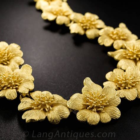 Gold Flower Necklace Set Monet Bivins
