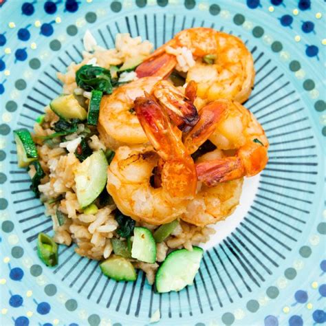 This link is to an external site that may or may not meet accessibility. Sesame Shrimp and Greens with Rice | Recipe | Sesame ...