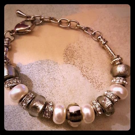 Avon Charm Bracelet With European Beads Charm Bracelet Bracelets