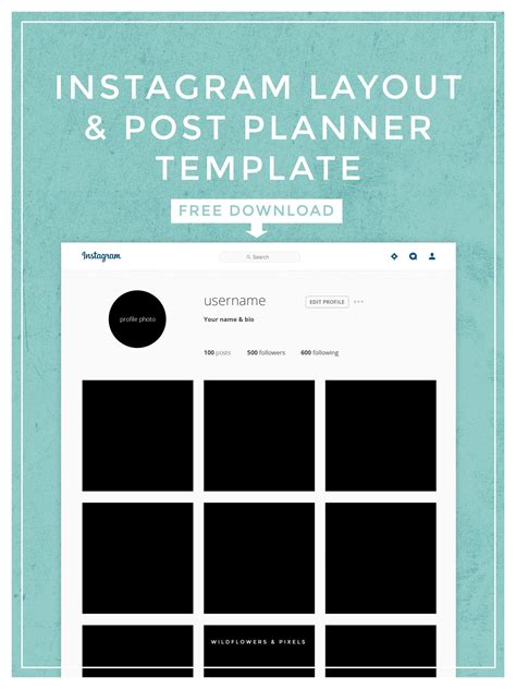 Instagram Layout & Post Planner Template | Instagram layout, Instagram feed layout, Instagram ...