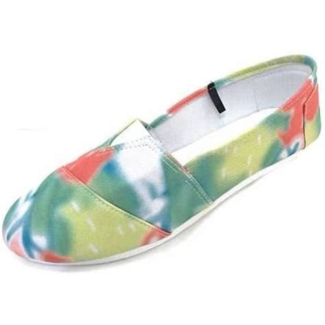 Easysteps Womens Canvas Slip On Shoes With Padded Insole 308l Tie Dye