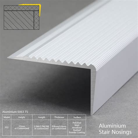 High Quality Anti Slip Aluminium Stair Nosing Fs2