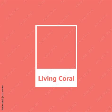 Vector Of Living Coral Color In Cmyk The Color Of The Year 2019 Stock
