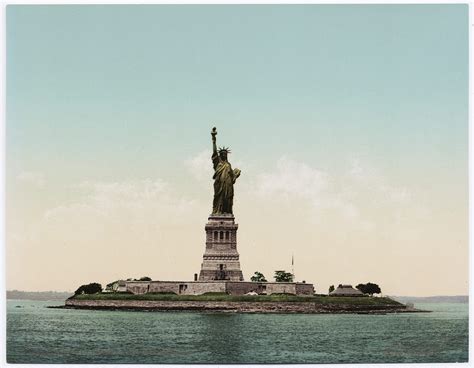 The Statue Of Liberty Before Her Copper Turned Green New York New