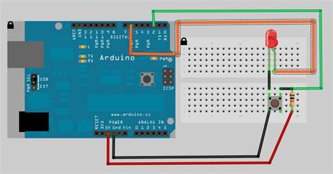 Arduino Blink Led With Pushbutton Control To Turn On And Off