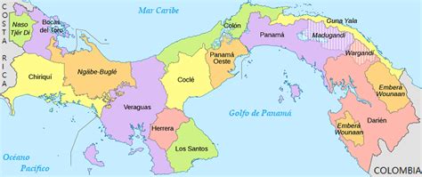 Mapa De Panamá División Política Social Hizo