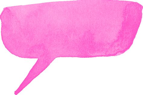 7 Pink Watercolor Speech Bubble (PNG Transparent) | OnlyGFX.com