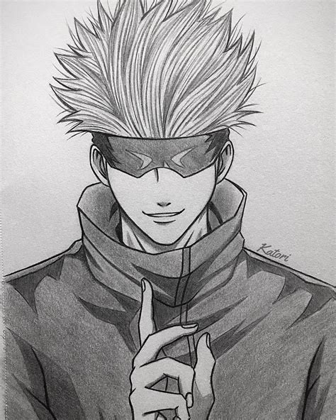 Satoru Gojou Jujutsu Kaisen Naruto Sketch Drawing Anime Sketch Best