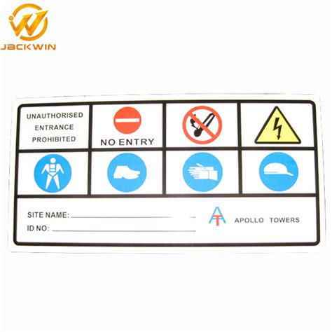 Reflective Roadway Safety Aluminum Or Plastic Square Warning Sign Board