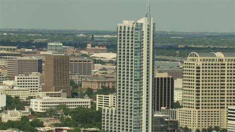 Hd Stock Footage Aerial Video Flyby Skyscrapers To Reveal The Texas