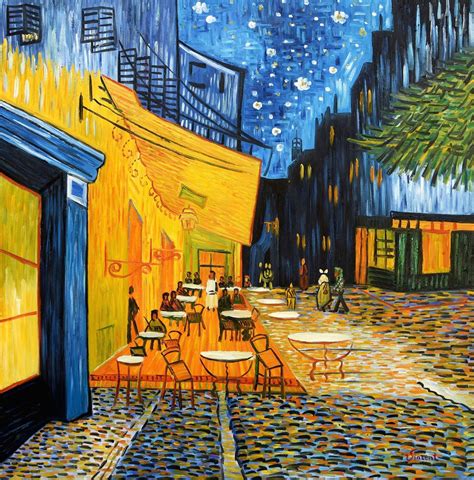 Vincent Van Gogh Cafe Terrace At Night 120x120 Cm Handpainted