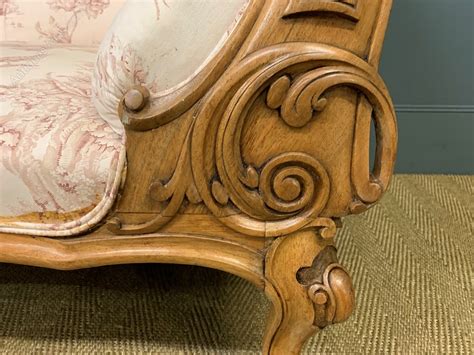 Victorian Walnut Scroll End Chaise Longue Antiques Atlas