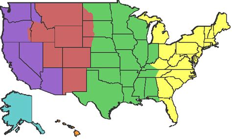 Us Time Zones Map Printable Clipart Best Images