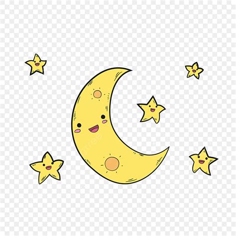 Moon Star Vector Png Images Cartoon Stars Cartoon Moon Cute Stars