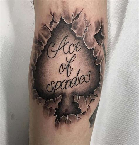 Now taken literally in cartomancy, a 7 of spades represents self mastery. Top 71 Best Ace of Spades Tattoo Ideas - 2020 Inspiration Guide