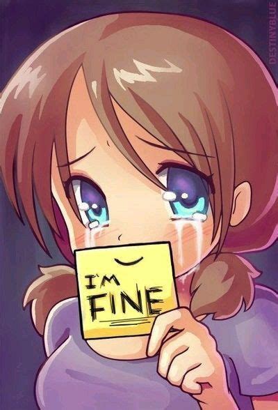 Images Of Anime Girl Fake Smile Crying
