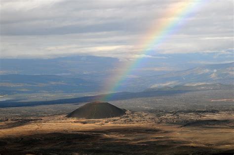 Earth Rainbow Volcano Rainbow Erupts From The Crater Of Eve Cone